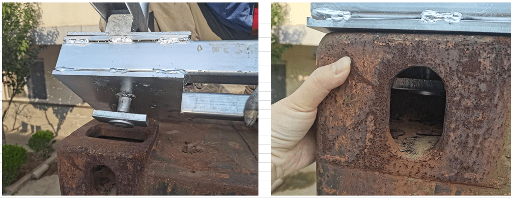 50x80 ft all-white PVC double truss fabric shelter installed over shipping containers – heavy-duty industrial storage building