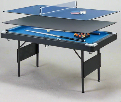 5.5 FT 3 IN 1 PORTABLE FOLDING POOL TABLE - Pool Table with | Sold by Uncle Wiener's Wholesale