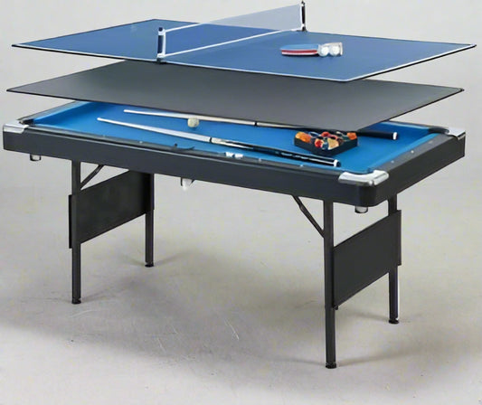 5.5 FT 3 IN 1 PORTABLE FOLDING POOL TABLE - Pool Table with | Sold by Uncle Wiener's Wholesale