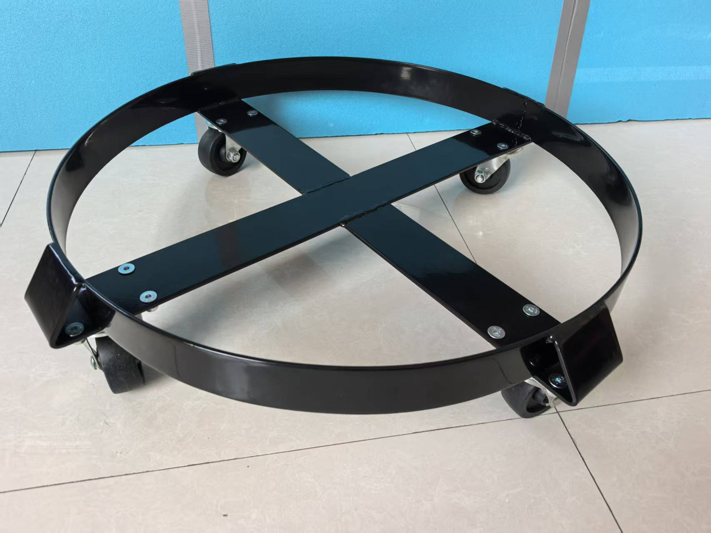 New 55 Gallon Drum Dolly with Swivel Casters – 1000 lbs Capacity, Model 6891610 - with | Sold by Uncle Wiener's Wholesale