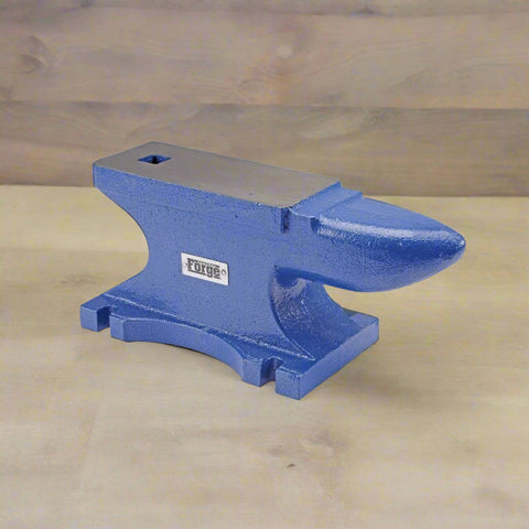 55 LB Cast Iron Blacksmith Anvil on Workbench
Heavy-Duty Metalworking Anvil for Forging Tasks
Side View of Blue Cast Iron Anvil with Flat Work Surface
Top Surface of 55 LB Anvil for Hammering and Shaping
Industrial Forging Anvil Tool for Workshop Use