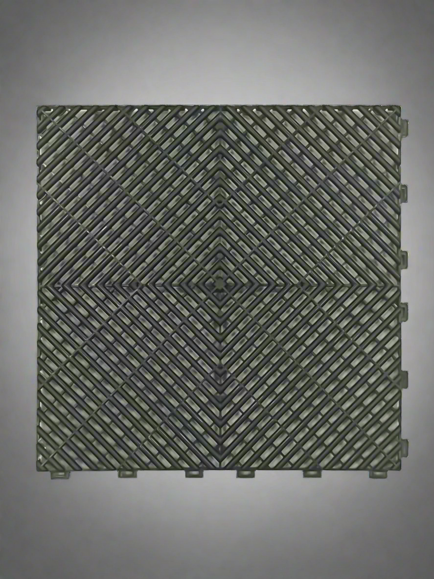 Red interlocking drainage tile for outdoor and garage use

Black modular drainage tile with open-grid pattern

Gray drainage tile with non-slip texture and interlocking edges