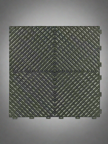 Red interlocking drainage tile for outdoor and garage use

Black modular drainage tile with open-grid pattern

Gray drainage tile with non-slip texture and interlocking edges