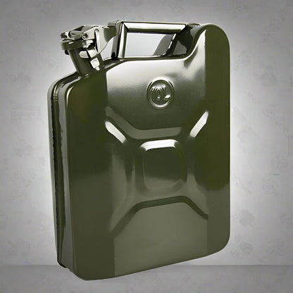 Metal Fuel Jerry Can – Military Green, Heavy-Duty Gas & Diesel Storage – 5L, 10L, 20L
