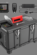 Portable 5L diesel heater in compact toolbox-style case

Heater unit showing dual AC and DC input ports

Close-up of advanced fuel output control display

Portable heater shown in car trunk for mobile use

5L heater for garages, camping, and home emergencies