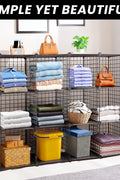 New 6 & 12 Cube Modular Wire Storage Rack – Stackable Grid Organizer Closet & Garage Shelf - with 9 - Cube | Sold by Uncle Wiener's Wholesale