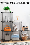 New 6 & 12 Cube Modular Wire Storage Rack – Stackable Grid Organizer Closet & Garage Shelf - with 6 - Cube | Sold by Uncle Wiener's Wholesale