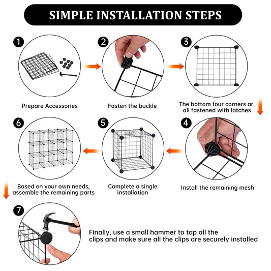 New 6 & 12 Cube Modular Wire Storage Rack – Stackable Grid Organizer Closet & Garage Shelf - with 9 - Cube | Sold by Uncle Wiener's Wholesale