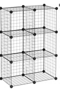 New 6 & 12 Cube Modular Wire Storage Rack – Stackable Grid Organizer Closet & Garage Shelf - with 6 - Cube | Sold by Uncle Wiener's Wholesale