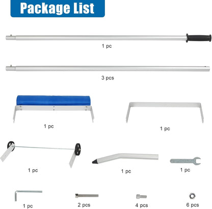 New 6 - 20 Ft Extendable Aluminum Snow Roof Rake with Wheels – Lightweight & Durable 1122204 - with | Sold by Uncle Wiener's Wholesale