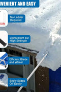 New 6 - 20 Ft Extendable Aluminum Snow Roof Rake with Wheels – Lightweight & Durable 1122204 - with | Sold by Uncle Wiener's Wholesale