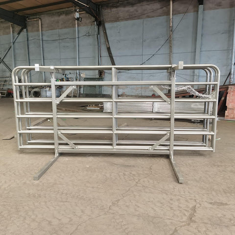 6-Bar 5 FT × 12 FT Steel Farm Gate with Powder-Coated Finish – Cattle Fence Panel