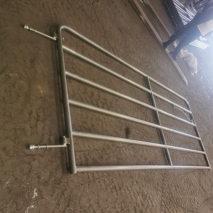 6-Bar 5 FT × 12 FT Steel Farm Gate with Powder-Coated Finish – Cattle Fence Panel