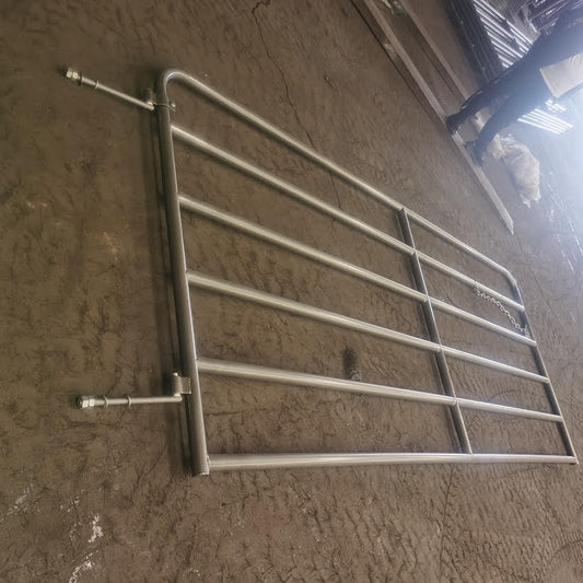 6-Bar 5 FT × 12 FT Steel Farm Gate with Powder-Coated Finish – Cattle Fence Panel