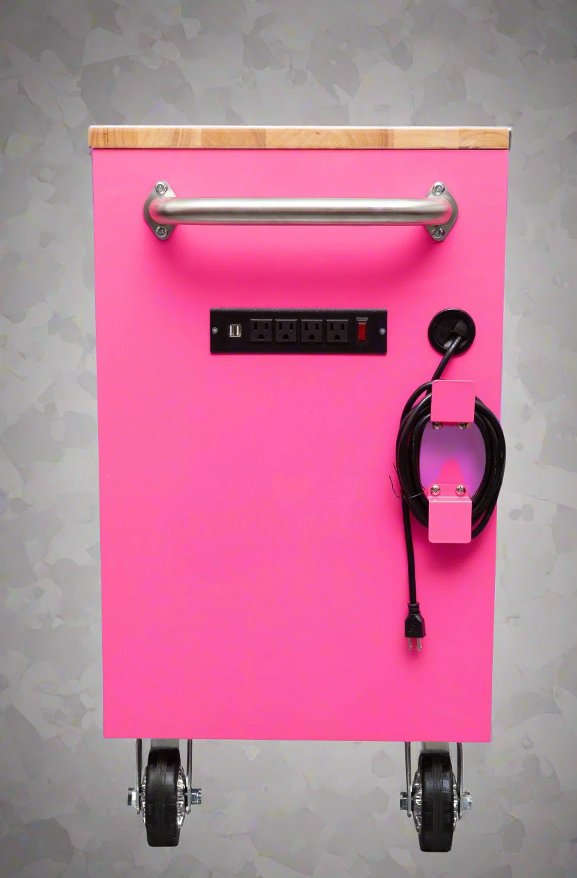 Red 6FT Rolling Tool Workbench with USB and Power Strip

Blue 15-Drawer Steel Workbench with Wheels

Gray Tool Cabinet with Power Outlets – 6FT

Purple Garage Tool Chest with USB Ports

Stainless Steel Heavy-Duty Tool Workbench