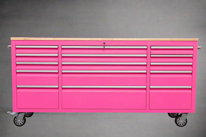 Red 6FT Rolling Tool Workbench with USB and Power Strip

Blue 15-Drawer Steel Workbench with Wheels

Gray Tool Cabinet with Power Outlets – 6FT

Purple Garage Tool Chest with USB Ports

Stainless Steel Heavy-Duty Tool Workbench