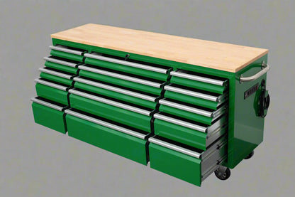 Red 6FT Rolling Tool Workbench with USB and Power Strip

Blue 15-Drawer Steel Workbench with Wheels

Gray Tool Cabinet with Power Outlets – 6FT

Purple Garage Tool Chest with USB Ports

Stainless Steel Heavy-Duty Tool Workbench