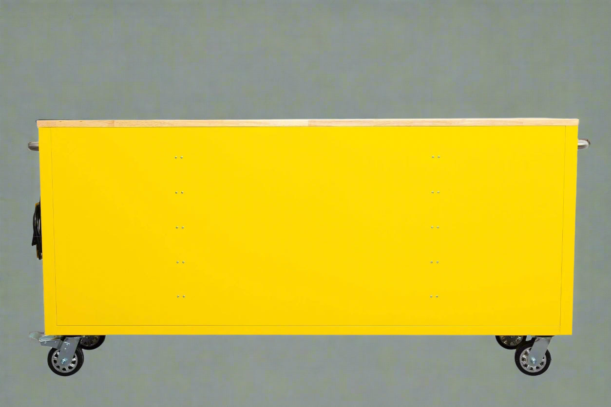 Red 6FT Rolling Tool Workbench with USB and Power Strip

Blue 15-Drawer Steel Workbench with Wheels

Gray Tool Cabinet with Power Outlets – 6FT

Purple Garage Tool Chest with USB Ports

Stainless Steel Heavy-Duty Tool Workbench