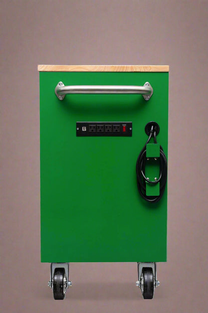 Red 6FT Rolling Tool Workbench with USB and Power Strip

Blue 15-Drawer Steel Workbench with Wheels

Gray Tool Cabinet with Power Outlets – 6FT

Purple Garage Tool Chest with USB Ports

Stainless Steel Heavy-Duty Tool Workbench