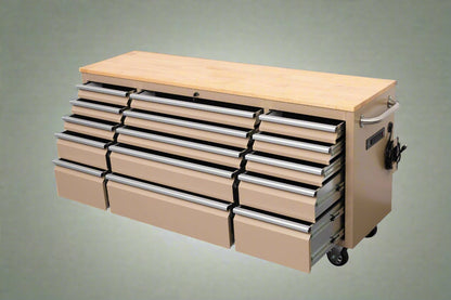 Red 6FT Rolling Tool Workbench with USB and Power Strip

Blue 15-Drawer Steel Workbench with Wheels

Gray Tool Cabinet with Power Outlets – 6FT

Purple Garage Tool Chest with USB Ports

Stainless Steel Heavy-Duty Tool Workbench