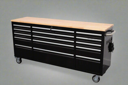 Red 6FT Rolling Tool Workbench with USB and Power Strip

Blue 15-Drawer Steel Workbench with Wheels

Gray Tool Cabinet with Power Outlets – 6FT

Purple Garage Tool Chest with USB Ports

Stainless Steel Heavy-Duty Tool Workbench