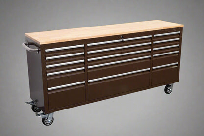 Red 6FT Rolling Tool Workbench with USB and Power Strip

Blue 15-Drawer Steel Workbench with Wheels

Gray Tool Cabinet with Power Outlets – 6FT

Purple Garage Tool Chest with USB Ports

Stainless Steel Heavy-Duty Tool Workbench