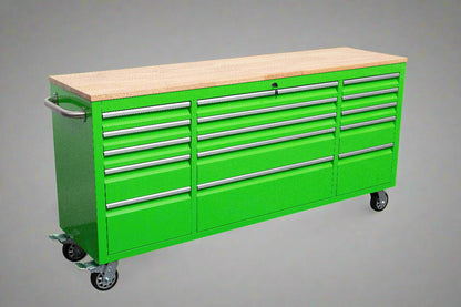 Red 6FT Rolling Tool Workbench with USB and Power Strip

Blue 15-Drawer Steel Workbench with Wheels

Gray Tool Cabinet with Power Outlets – 6FT

Purple Garage Tool Chest with USB Ports

Stainless Steel Heavy-Duty Tool Workbench