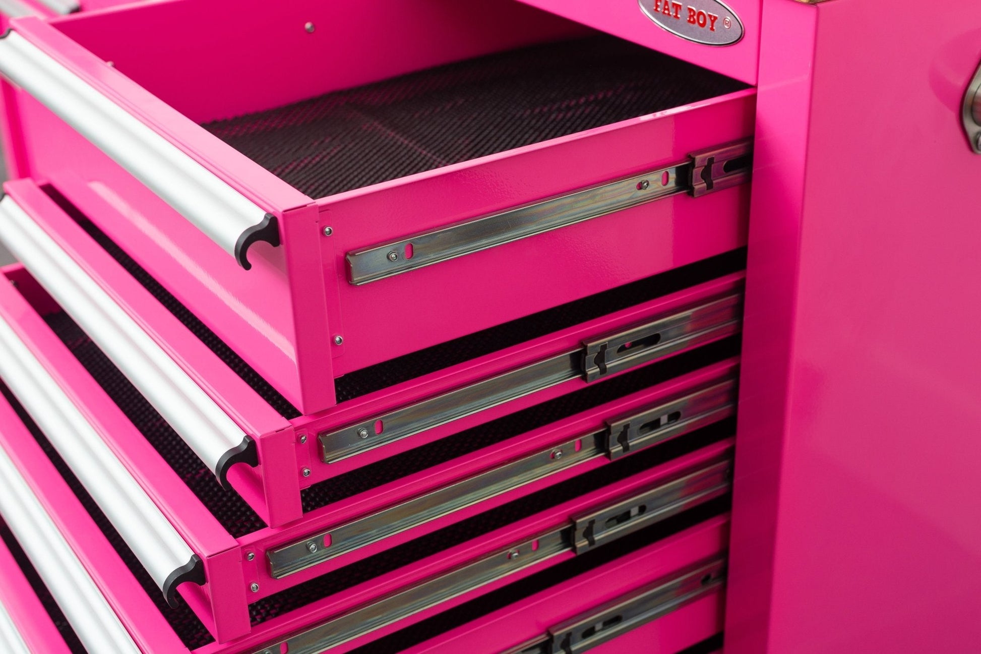6 FT 17 DRAWER FATBOY TOOL BENCH WORKBENCH WITH POWER & USB - with Neon Pink | Sold by Uncle Wiener's Wholesale