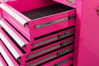 6 FT 17 DRAWER FATBOY TOOL BENCH WORKBENCH WITH POWER & USB - with Neon Pink | Sold by Uncle Wiener's Wholesale