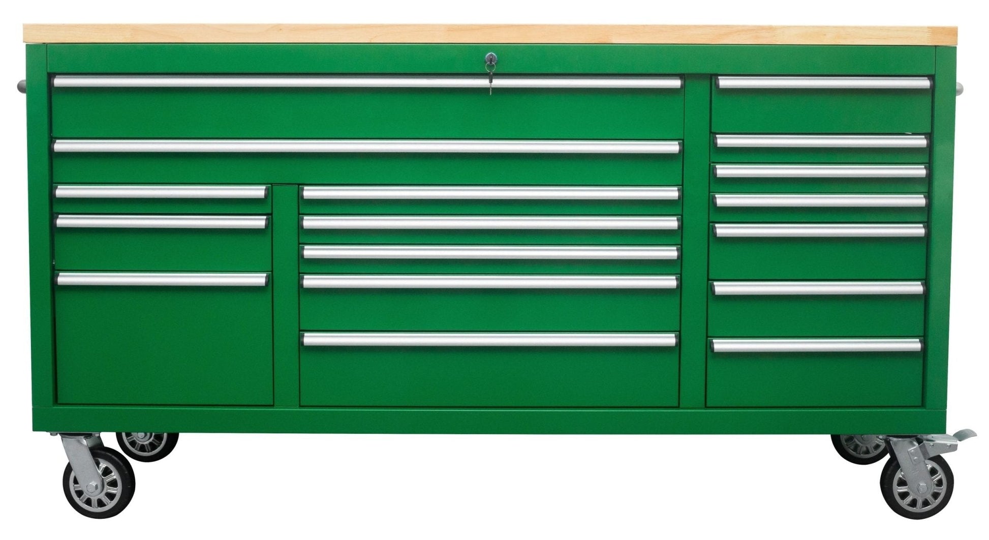 6 FT 17 DRAWER FATBOY TOOL BENCH WORKBENCH WITH POWER & USB - with Stainless Steel | Sold by Uncle Wiener's Wholesale