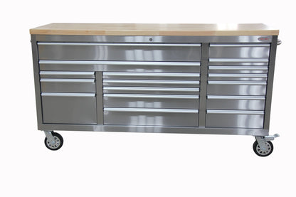 6 FT 17 DRAWER FATBOY TOOL BENCH WORKBENCH WITH POWER & USB - with Blue | Sold by Uncle Wiener's Wholesale