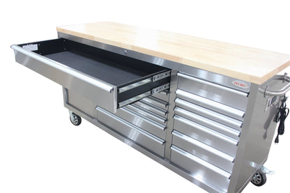 6 FT 17 DRAWER FATBOY TOOL BENCH WORKBENCH WITH POWER & USB - with Blue | Sold by Uncle Wiener's Wholesale