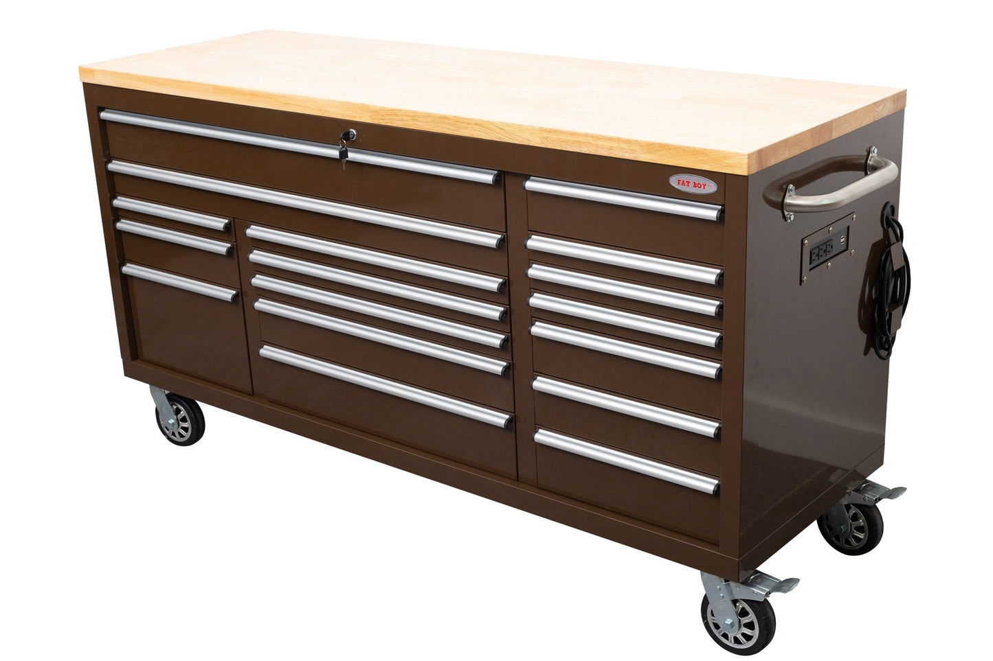 6 FT 17 DRAWER FATBOY TOOL BENCH WORKBENCH WITH POWER & USB - with Gray | Sold by Uncle Wiener's Wholesale