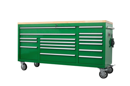 6 FT 17 DRAWER FATBOY TOOL BENCH WORKBENCH WITH POWER & USB - with Espresso Brown | Sold by Uncle Wiener's Wholesale