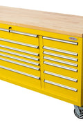 6 FT 17 DRAWER FATBOY TOOL BENCH WORKBENCH WITH POWER & USB - with Yellow | Sold by Uncle Wiener's Wholesale
