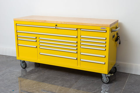 6 FT 17 DRAWER FATBOY TOOL BENCH WORKBENCH WITH POWER & USB - with Gray | Sold by Uncle Wiener's Wholesale