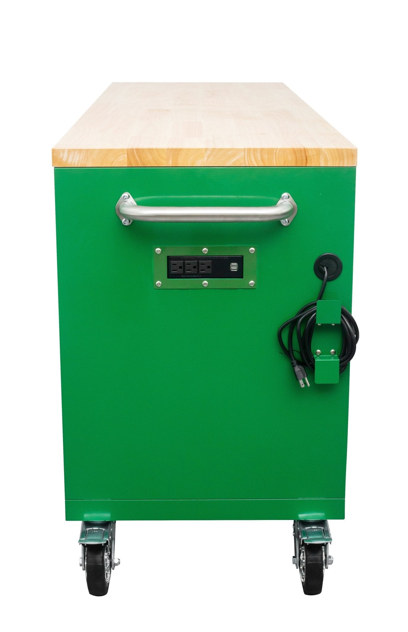 6 FT 17 DRAWER FATBOY TOOL BENCH WORKBENCH WITH POWER & USB - with Emerald Green (JD Green) | Sold by Uncle Wiener's Wholesale