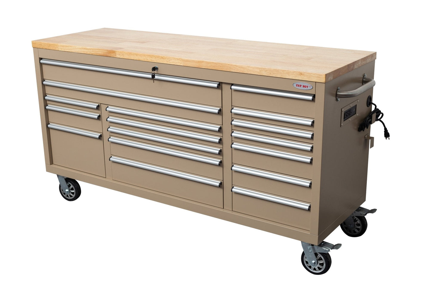 6 FT 17 DRAWER FATBOY TOOL BENCH WORKBENCH WITH POWER & USB - with Yellow | Sold by Uncle Wiener's Wholesale