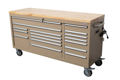 6 FT 17 DRAWER FATBOY TOOL BENCH WORKBENCH WITH POWER & USB - with Yellow | Sold by Uncle Wiener's Wholesale