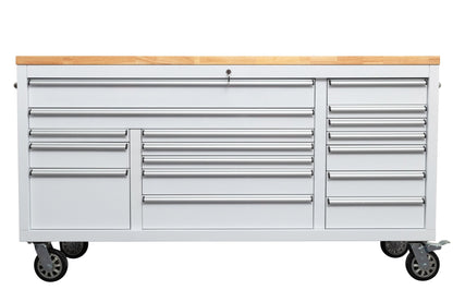 6 FT 17 DRAWER FATBOY TOOL BENCH WORKBENCH WITH POWER & USB - with White | Sold by Uncle Wiener's Wholesale