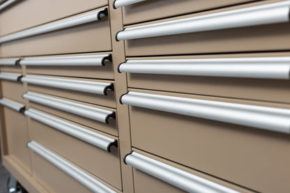 6 FT 17 DRAWER FATBOY TOOL BENCH WORKBENCH WITH POWER & USB - with Desert Sand | Sold by Uncle Wiener's Wholesale