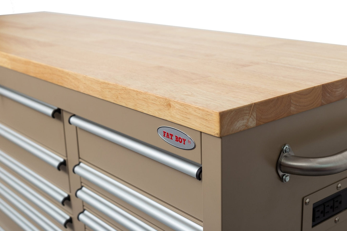 6 FT 17 DRAWER FATBOY TOOL BENCH WORKBENCH WITH POWER & USB - with Desert Sand | Sold by Uncle Wiener's Wholesale