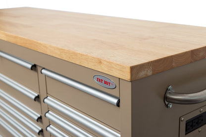 6 FT 17 DRAWER FATBOY TOOL BENCH WORKBENCH WITH POWER & USB - with Desert Sand | Sold by Uncle Wiener's Wholesale