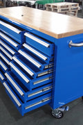 6 FT 17 DRAWER FATBOY TOOL BENCH WORKBENCH WITH POWER & USB - with Blue | Sold by Uncle Wiener's Wholesale