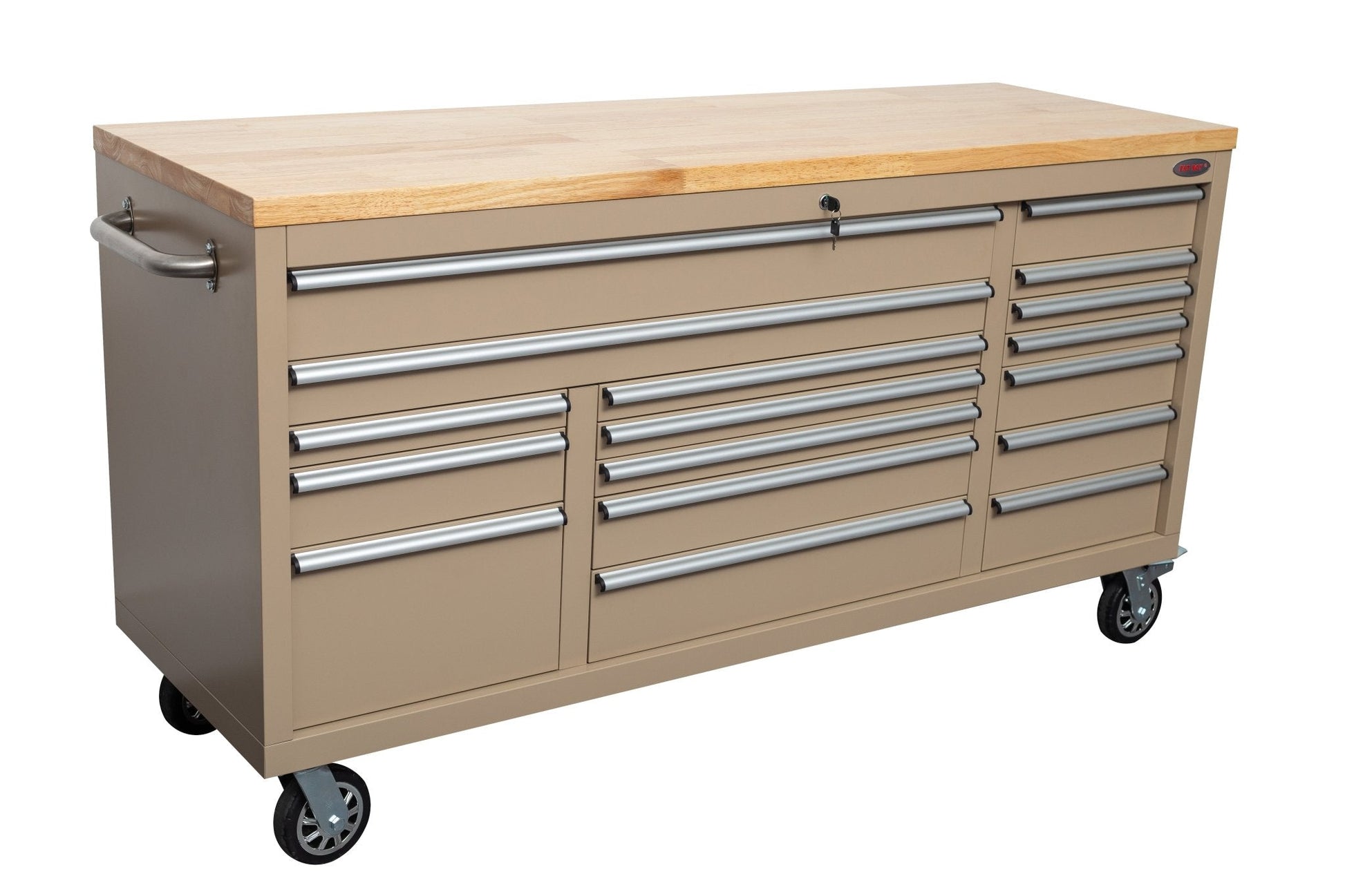 6 FT 17 DRAWER FATBOY TOOL BENCH WORKBENCH WITH POWER & USB - with Desert Sand | Sold by Uncle Wiener's Wholesale