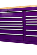 6 FT 17 DRAWER FATBOY TOOL BENCH WORKBENCH WITH POWER & USB - with Purple | Sold by Uncle Wiener's Wholesale