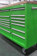6 FT 17 DRAWER FATBOY TOOL BENCH WORKBENCH WITH POWER & USB - with Neon Green | Sold by Uncle Wiener's Wholesale