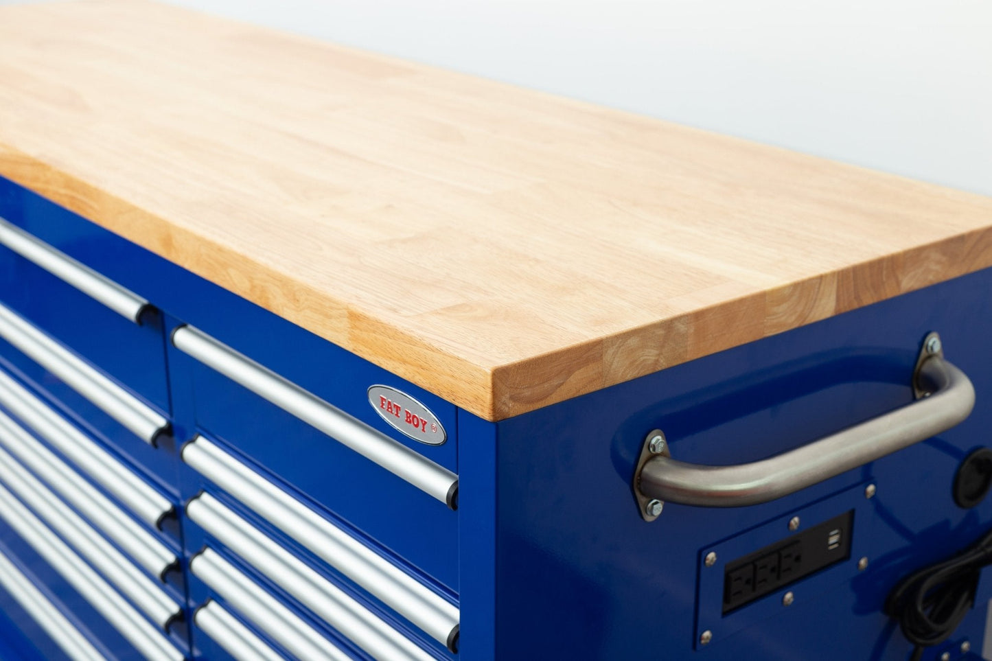 6 FT 17 DRAWER FATBOY TOOL BENCH WORKBENCH WITH POWER & USB - with Dark Blue (NH Blue) | Sold by Uncle Wiener's Wholesale