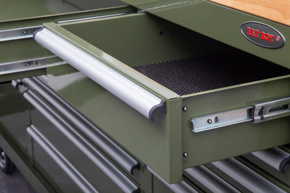 6 FT 17 DRAWER FATBOY TOOL BENCH WORKBENCH WITH POWER & USB - with Emerald Green (JD Green) | Sold by Uncle Wiener's Wholesale