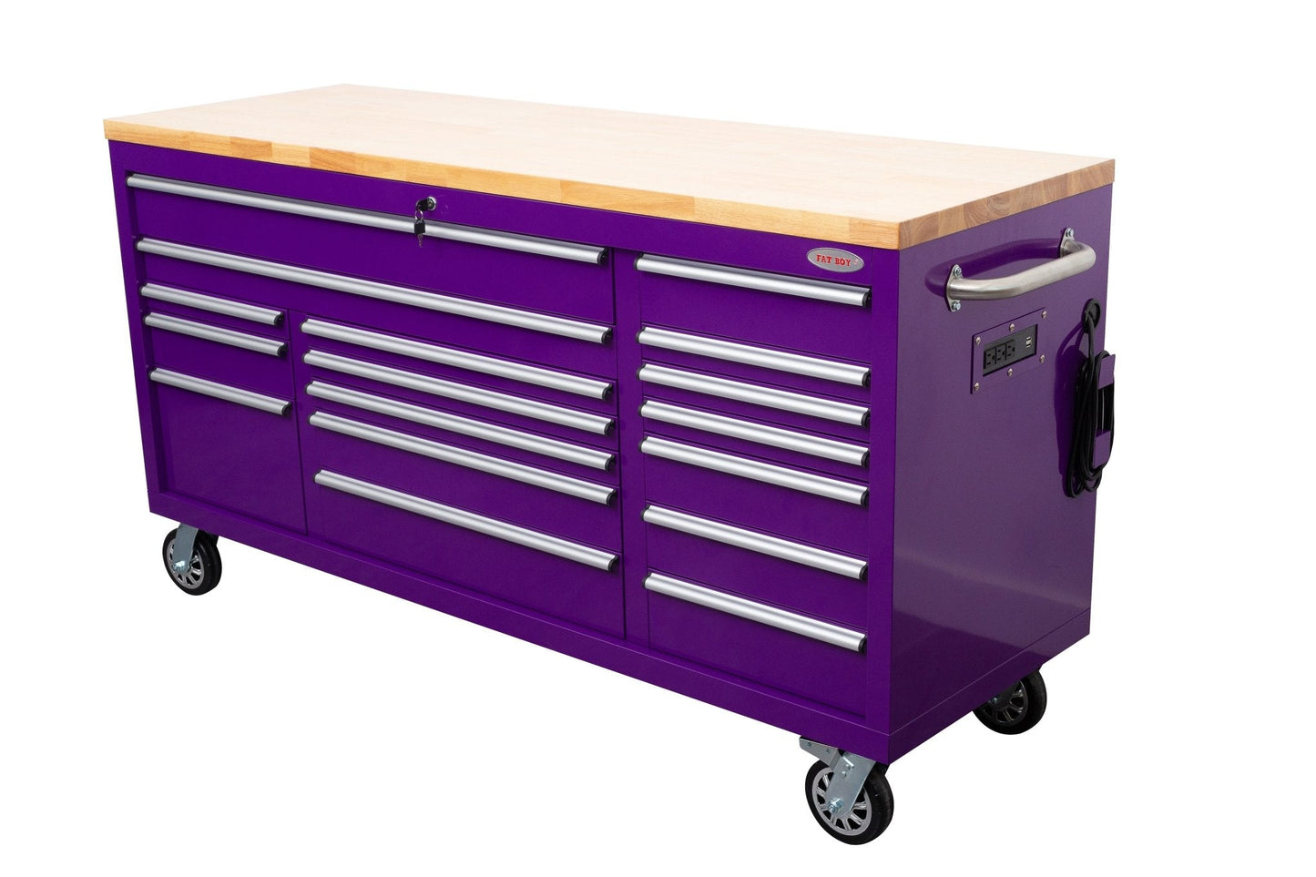 6 FT 17 DRAWER FATBOY TOOL BENCH WORKBENCH WITH POWER & USB - with White | Sold by Uncle Wiener's Wholesale